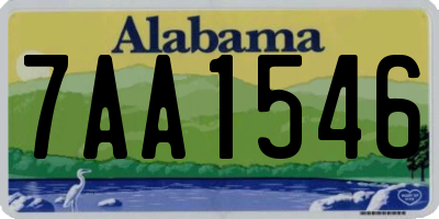 AL license plate 7AA1546