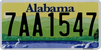 AL license plate 7AA1547