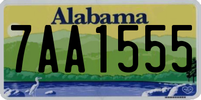 AL license plate 7AA1555