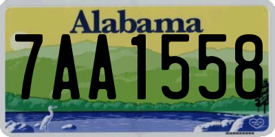 AL license plate 7AA1558