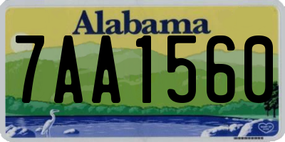 AL license plate 7AA1560