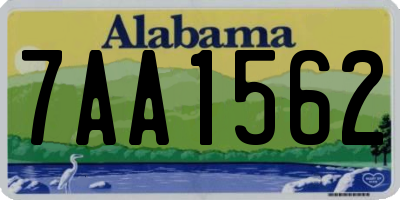 AL license plate 7AA1562