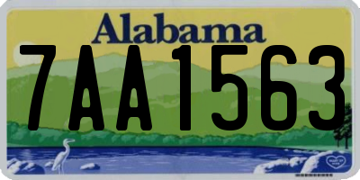 AL license plate 7AA1563