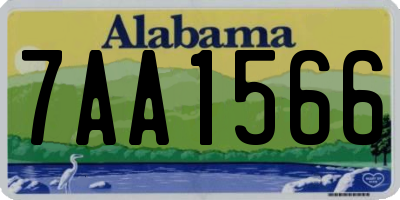 AL license plate 7AA1566