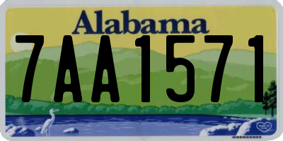 AL license plate 7AA1571