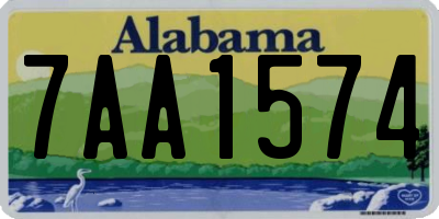 AL license plate 7AA1574