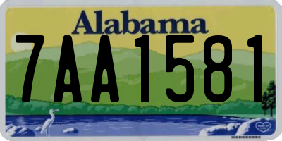 AL license plate 7AA1581