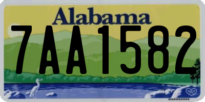 AL license plate 7AA1582