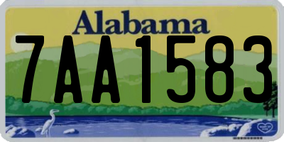 AL license plate 7AA1583