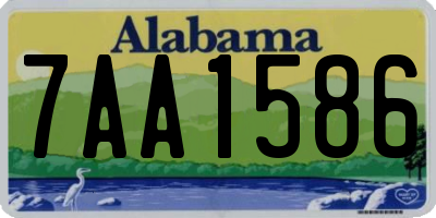 AL license plate 7AA1586