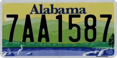 AL license plate 7AA1587