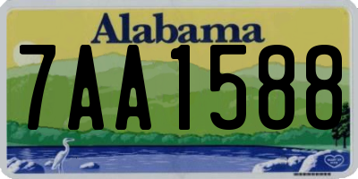 AL license plate 7AA1588