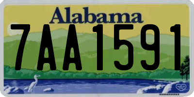 AL license plate 7AA1591