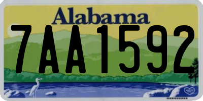 AL license plate 7AA1592