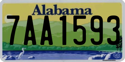 AL license plate 7AA1593