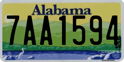 AL license plate 7AA1594