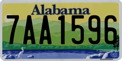 AL license plate 7AA1596