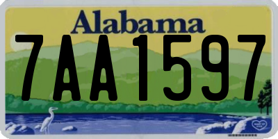 AL license plate 7AA1597