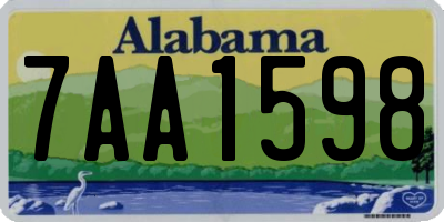 AL license plate 7AA1598