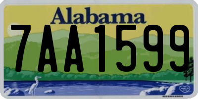 AL license plate 7AA1599