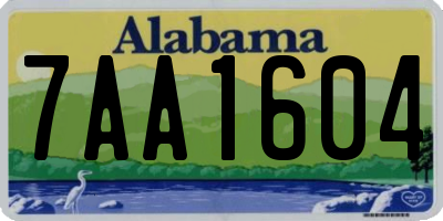 AL license plate 7AA1604