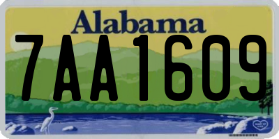 AL license plate 7AA1609