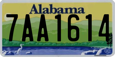 AL license plate 7AA1614