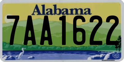 AL license plate 7AA1622