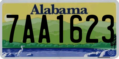 AL license plate 7AA1623