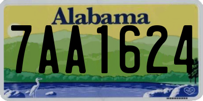 AL license plate 7AA1624