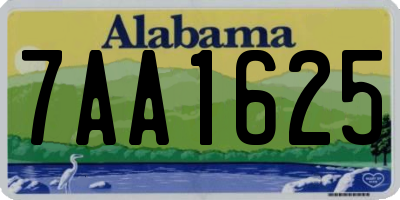 AL license plate 7AA1625