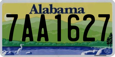 AL license plate 7AA1627