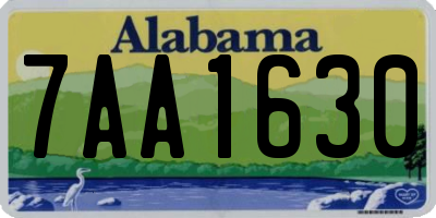 AL license plate 7AA1630