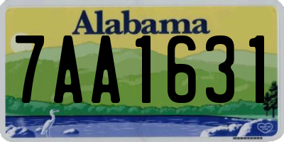 AL license plate 7AA1631