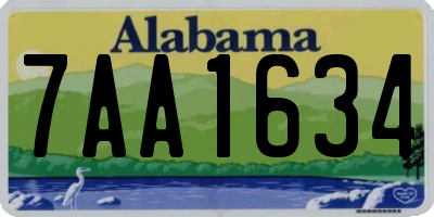 AL license plate 7AA1634