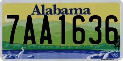 AL license plate 7AA1636