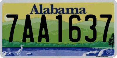 AL license plate 7AA1637