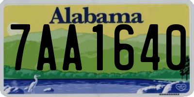 AL license plate 7AA1640