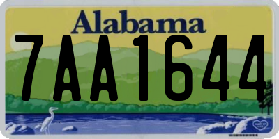 AL license plate 7AA1644