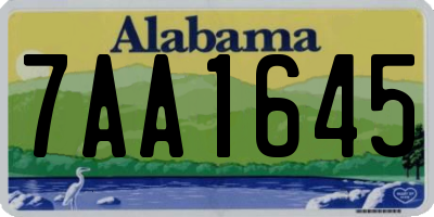 AL license plate 7AA1645