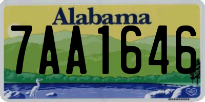AL license plate 7AA1646