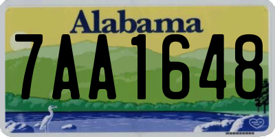 AL license plate 7AA1648