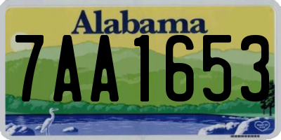 AL license plate 7AA1653