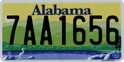 AL license plate 7AA1656