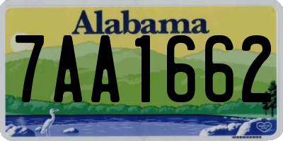 AL license plate 7AA1662