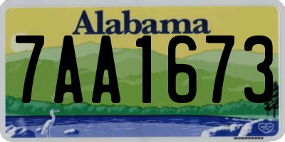 AL license plate 7AA1673