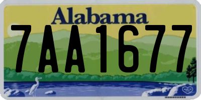 AL license plate 7AA1677