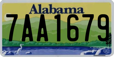 AL license plate 7AA1679