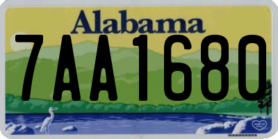 AL license plate 7AA1680