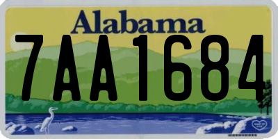 AL license plate 7AA1684